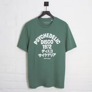 1972 Psychedelic Disco Front Print - Tshirt - Green