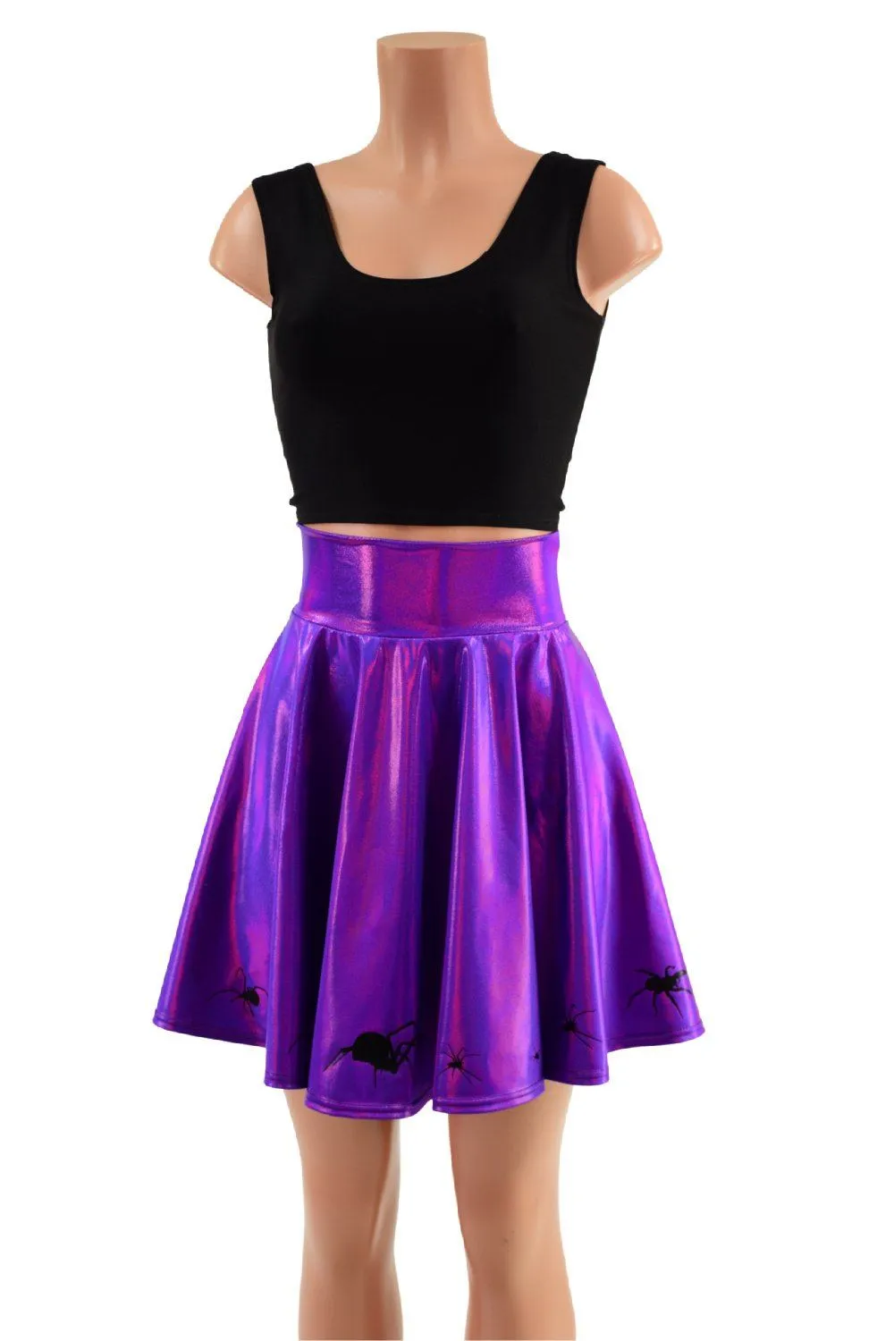 19" Grape Holographic Marching Spiders Skirt