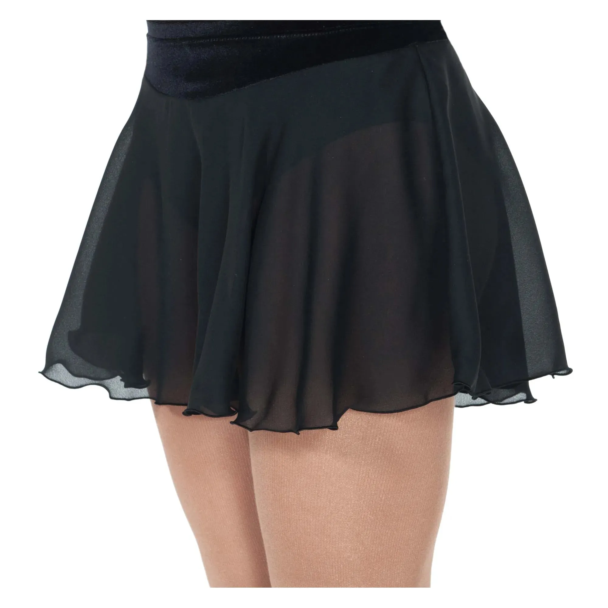 315 Figure Skating Classic Black Georgette Skirt