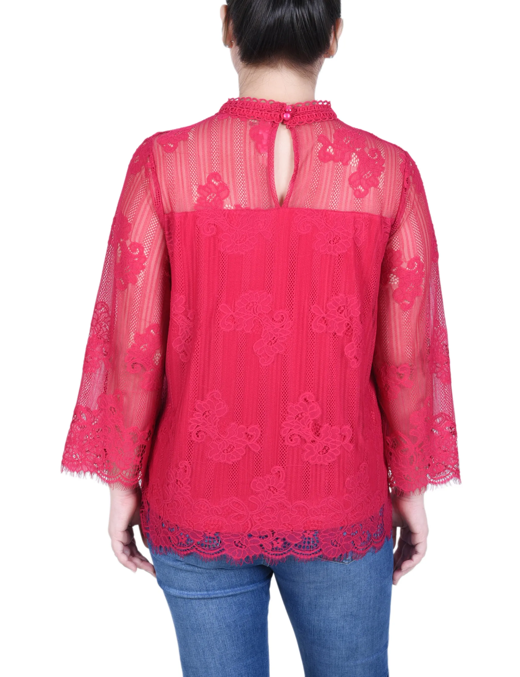 3/4 Sleeve Lace Blouse