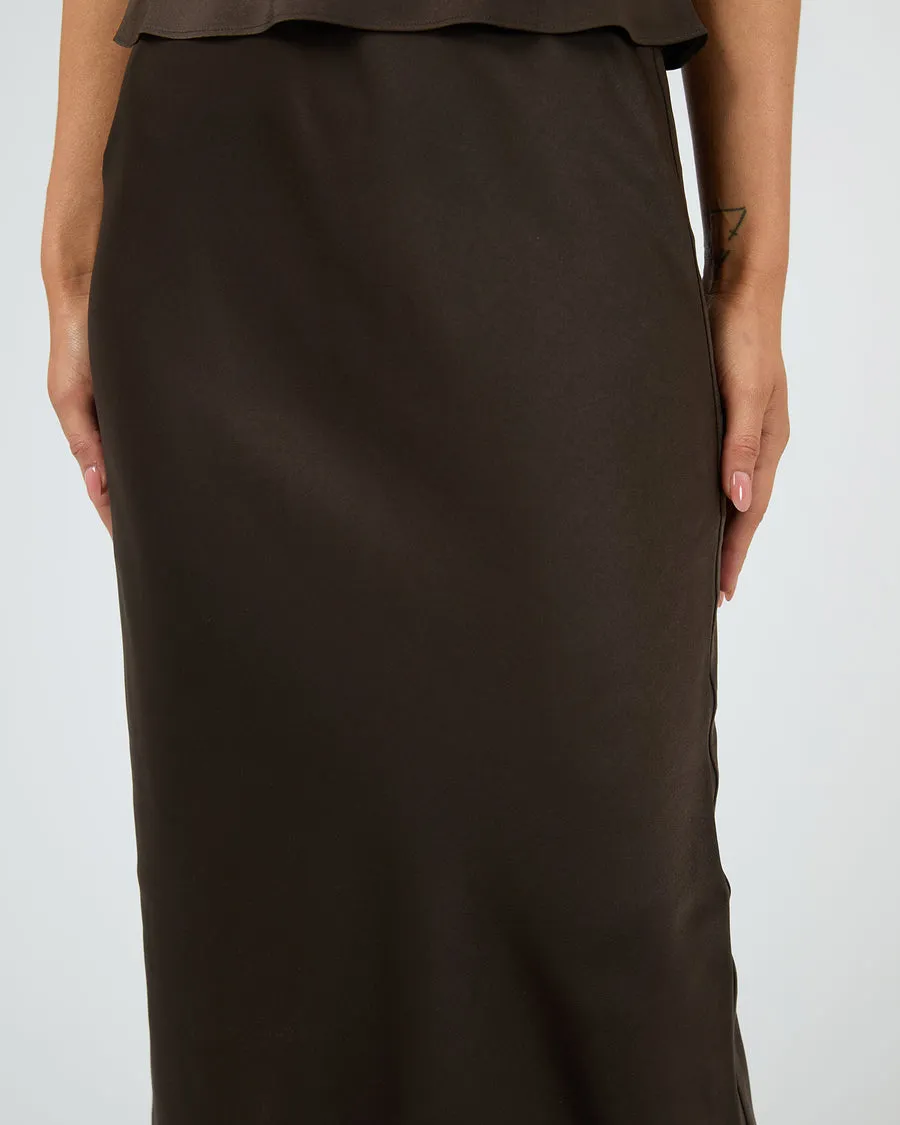 Aire Maxi Skirt | Brown