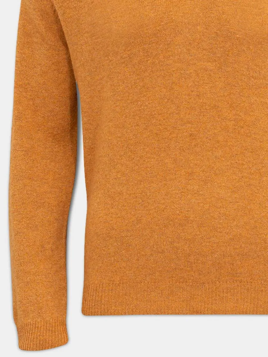 ALAN PAINE Streetly Men's V Neck Lambswool Jumper - Gazelle