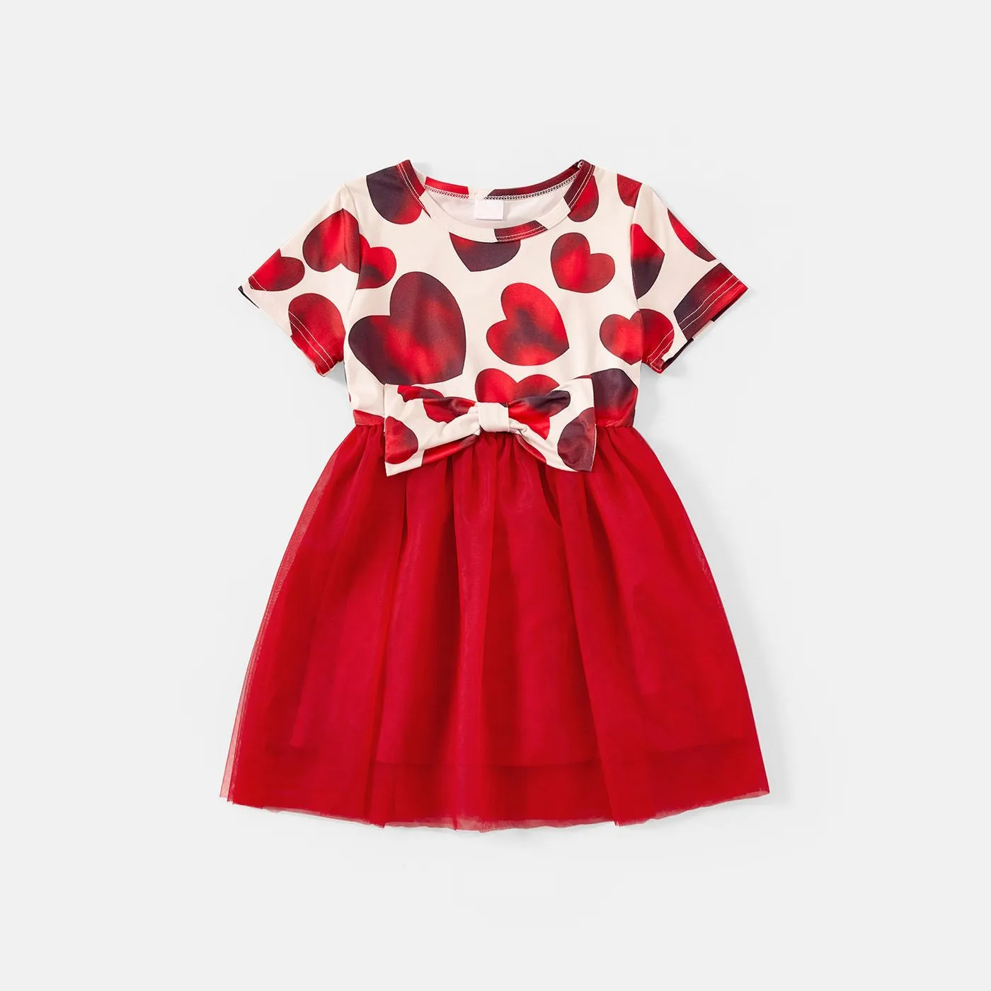 Allover Heart Print Family Matching Dress Heart Print Bodycon Dresses