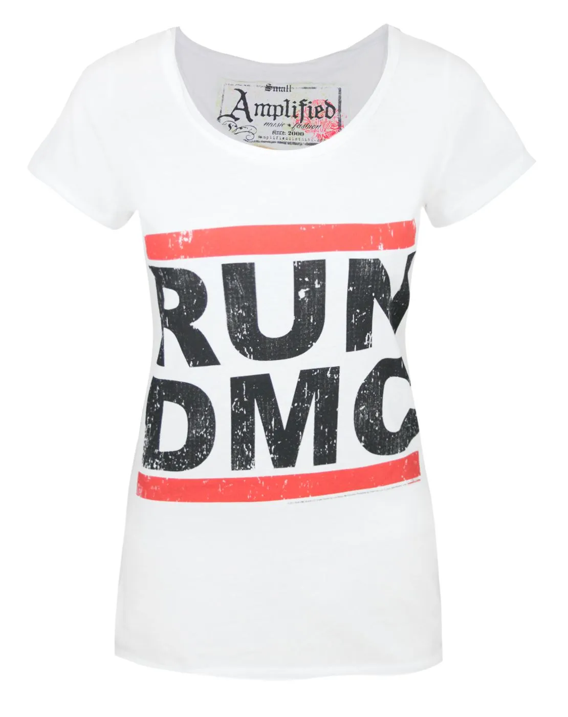 Amplified Clothing Run DMC Womens White Short Sleeved T-Shirt