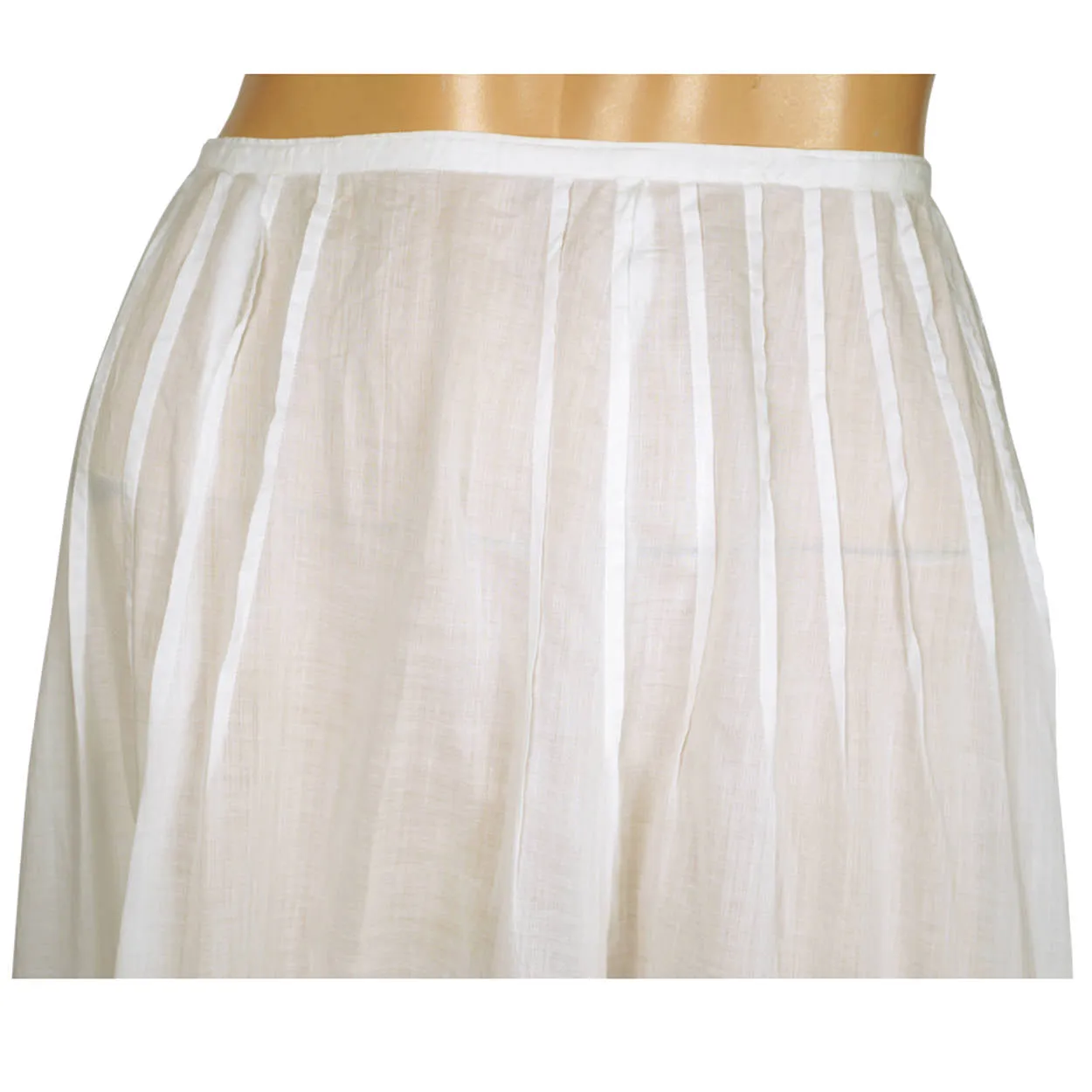 Antique Edwardian White Cotton Skirt 1910 Size S 23 Inch Waist