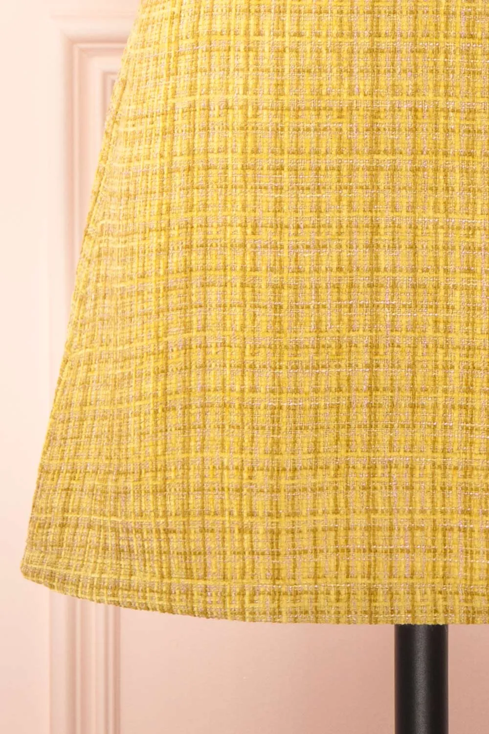 Aroubel | Short Yellow Tweed Skirt