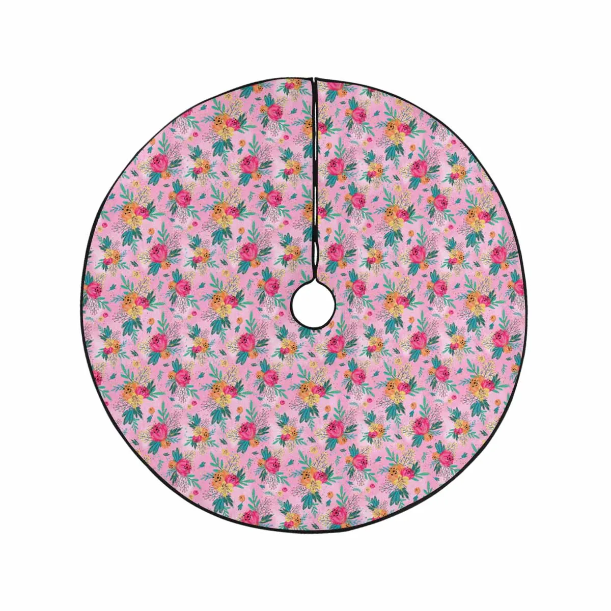 Australian Floral Pink  Christmas Tree Skirt