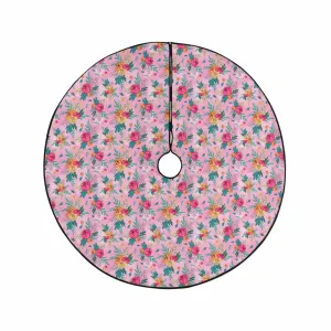 Australian Floral Pink  Christmas Tree Skirt