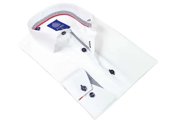 Avenue 21: Master European Elegance with our Men's Button-Downs| White | K01