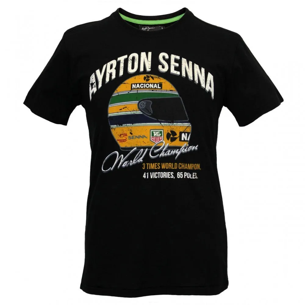 Ayrton Senna T-shirt, Round Neck, Black, 2016