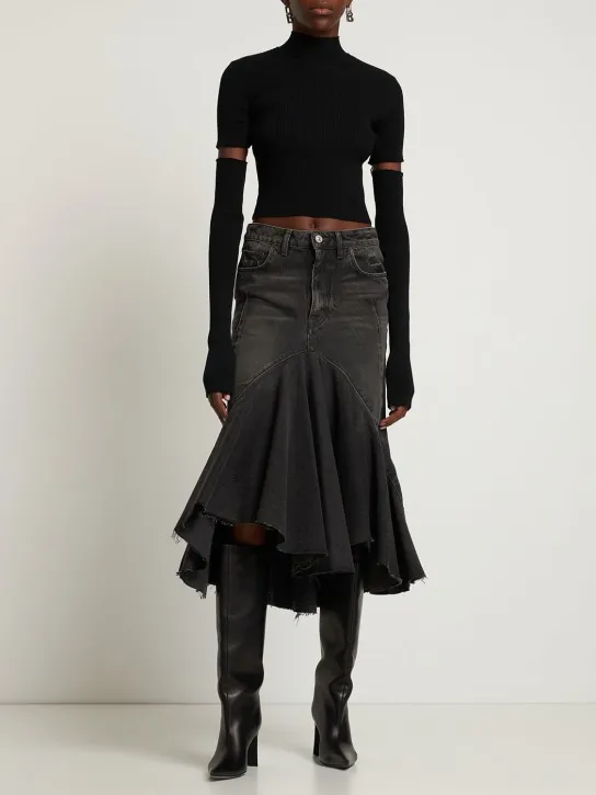 Balenciaga   Organic Japanese denim mermaid skirt 