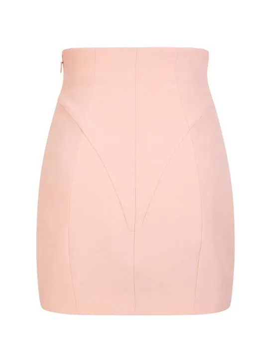 Balmain   High waist viscose crepe mini skirt 