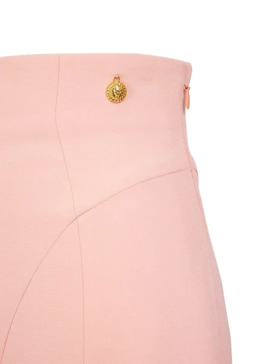 Balmain   High waist viscose crepe mini skirt 