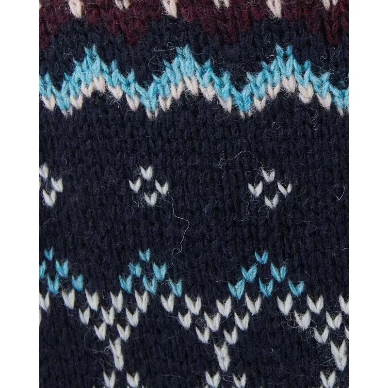 Barbour Fox Fairisle Ladies Roll Neck Jumper - Navy