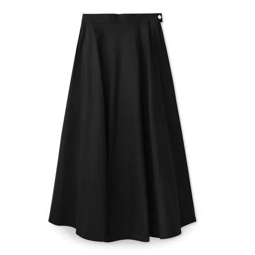 Basic Circle Skirt In: Black