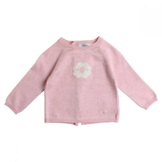 Bebe Pink Knit Sheep Face Sweater