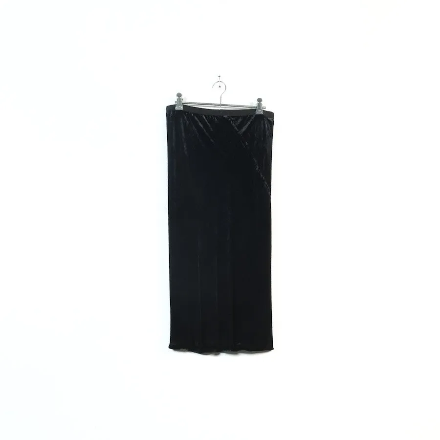 bias cut velvet skirt