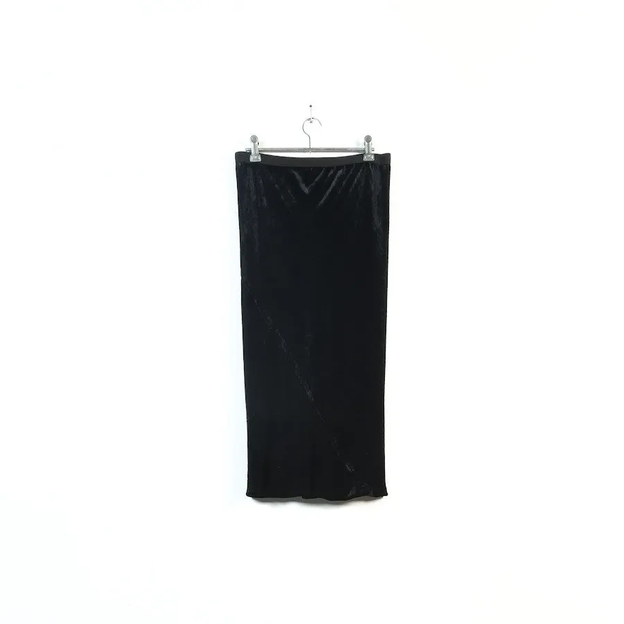 bias cut velvet skirt