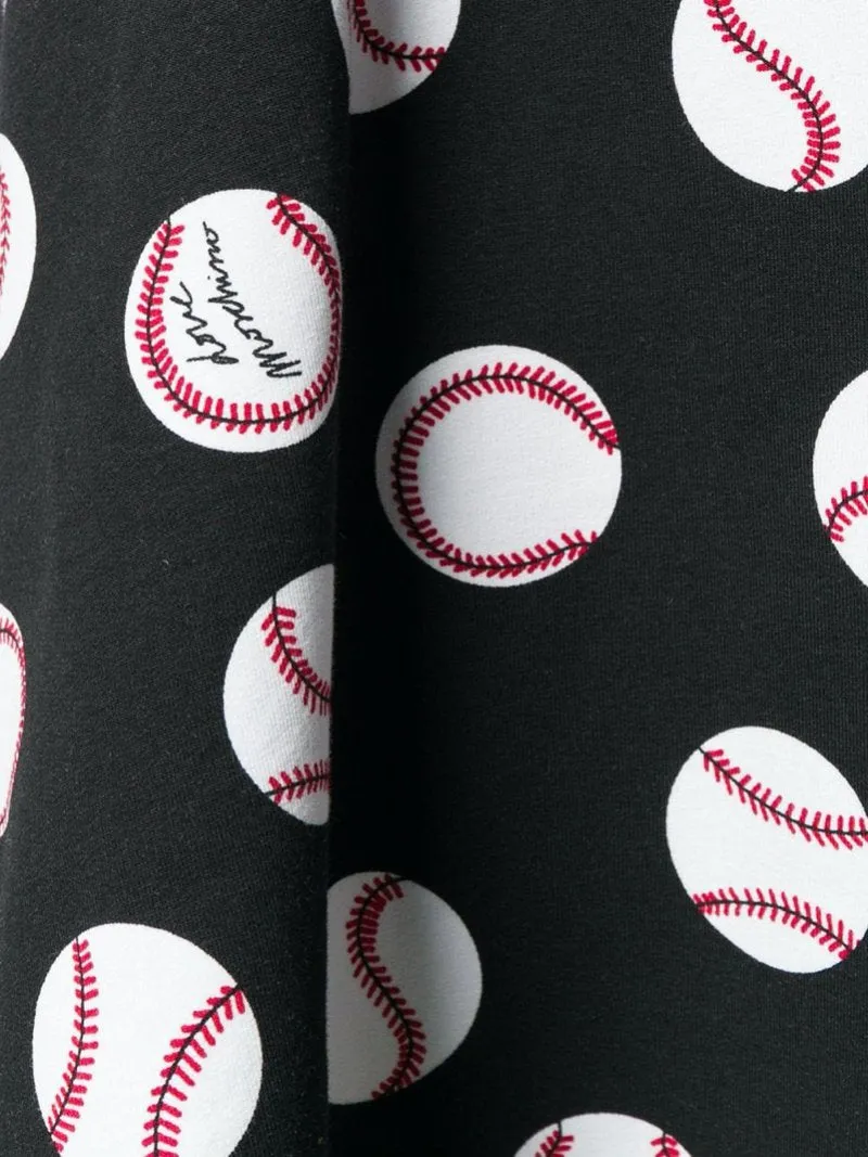 Black baseball printed skirt