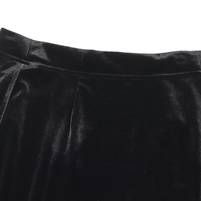 Black Velvet Mermaid Skirt