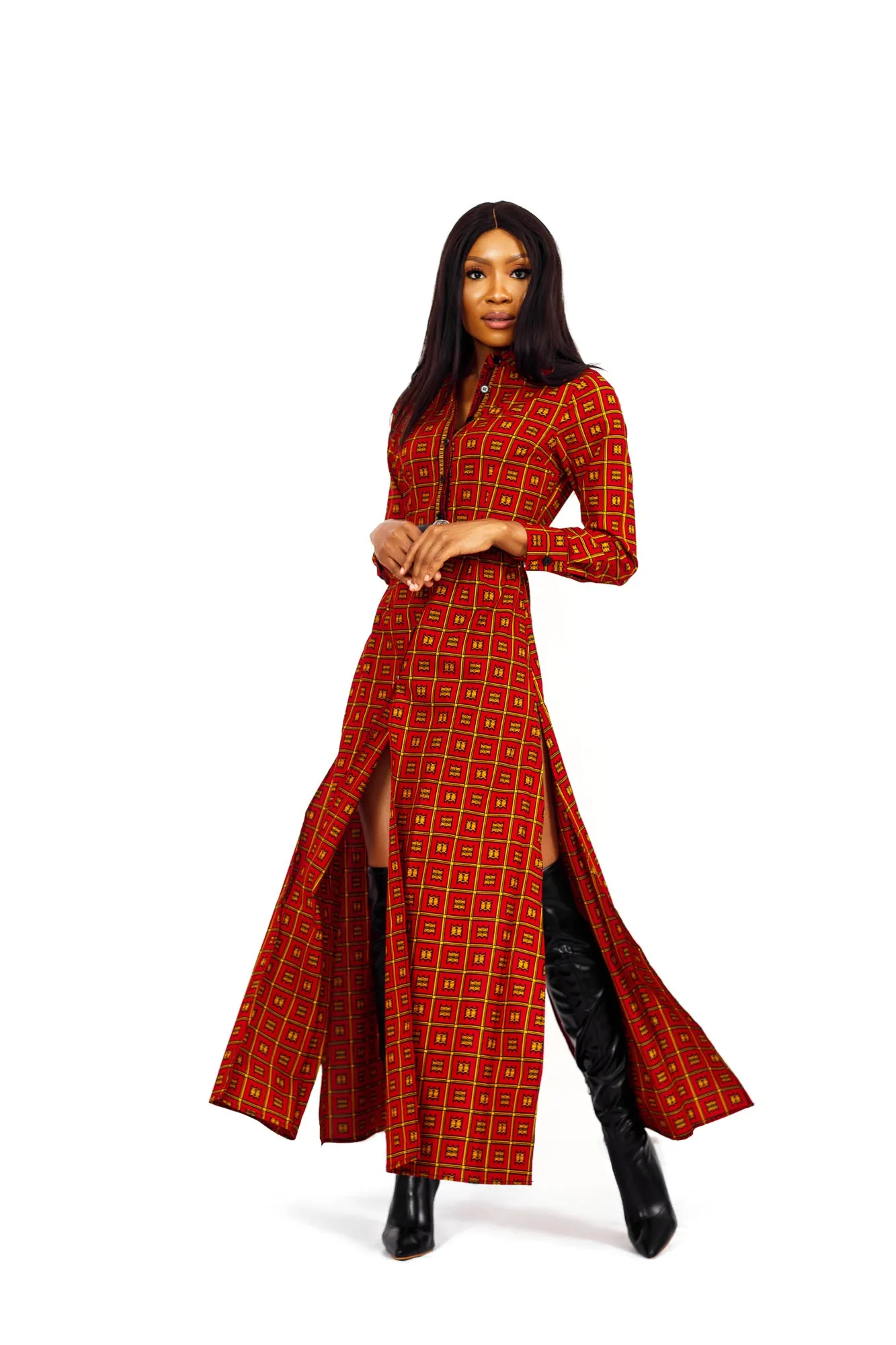 Bolanle Long sleeve shirt Dress