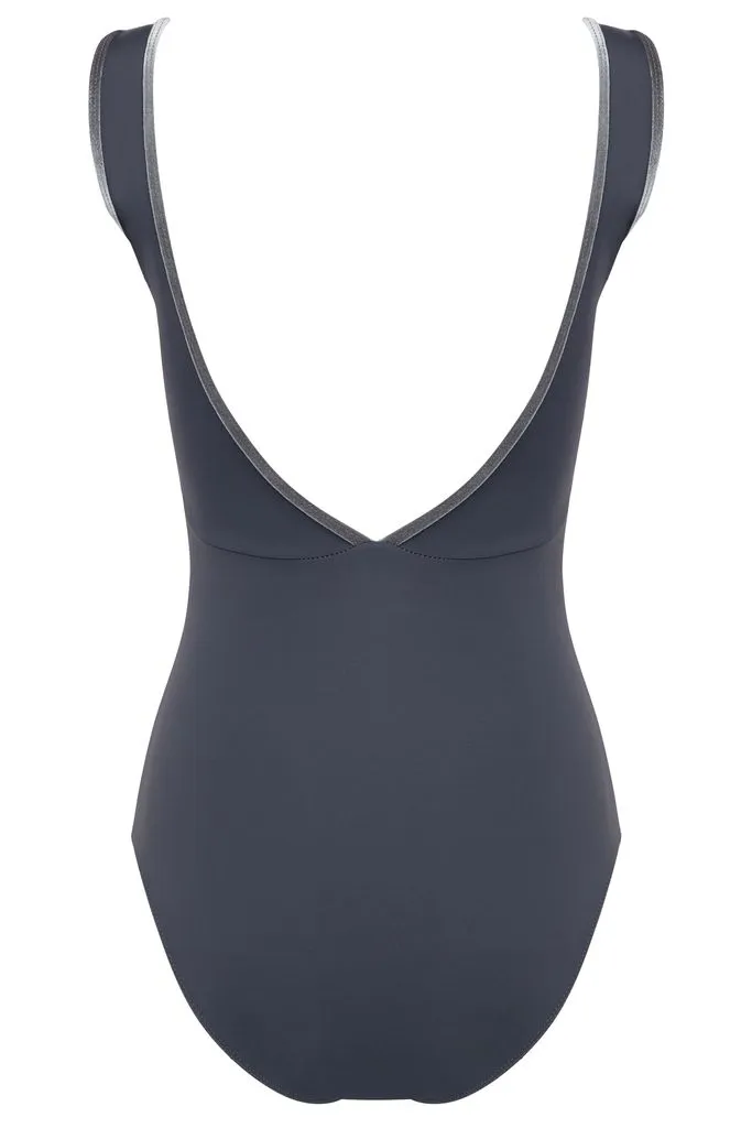 Bullet Pointe Velvet Trim Leotard