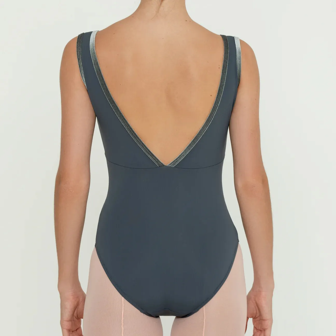 Bullet Pointe Velvet Trim Leotard