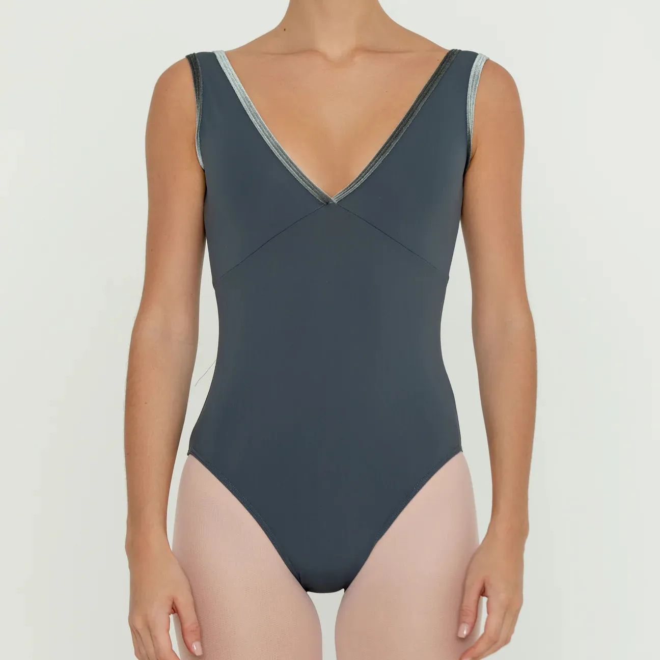 Bullet Pointe Velvet Trim Leotard