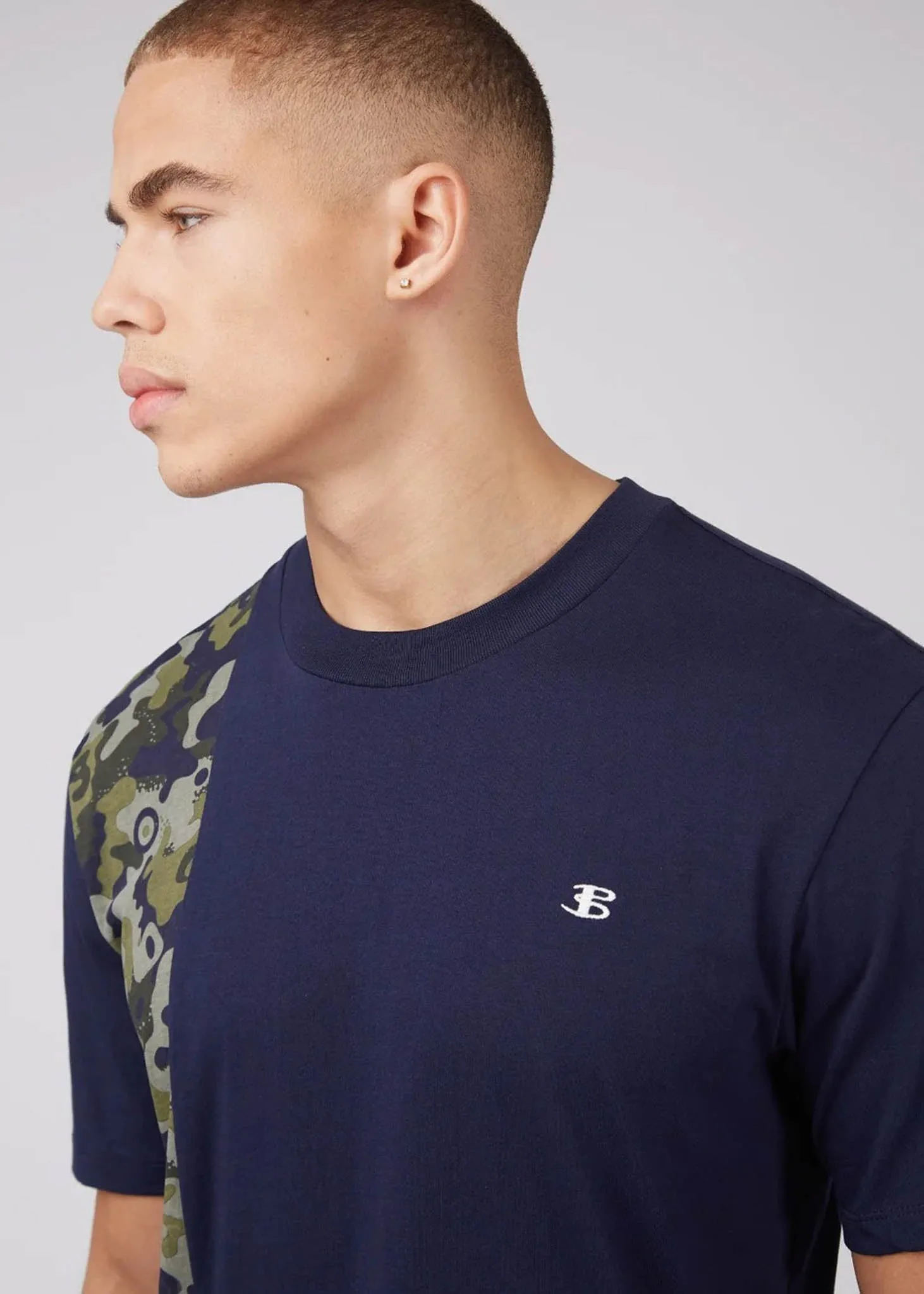 Camo print tee - marine