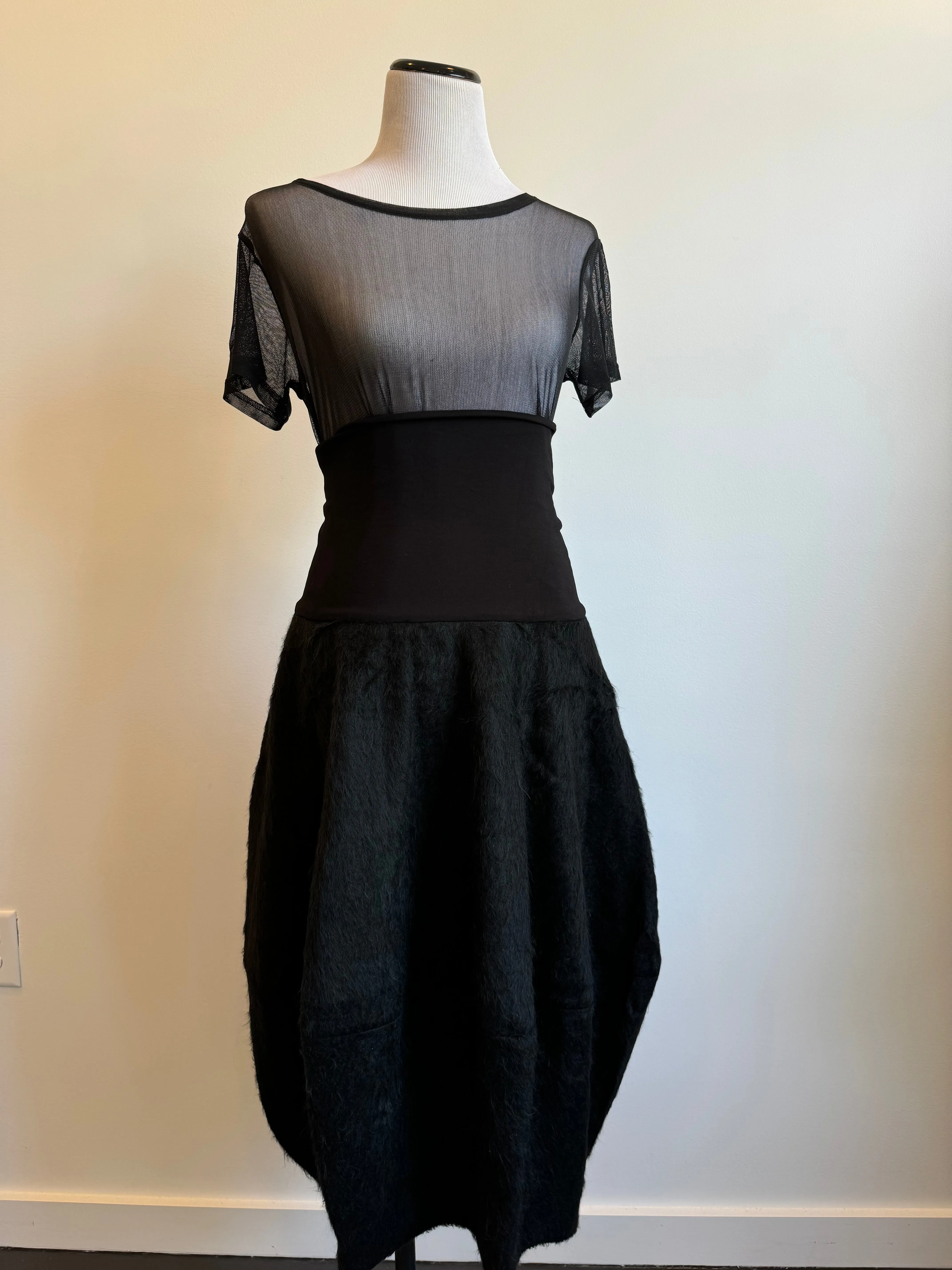 Charcoal Balloon Skirt in Soft Jersey