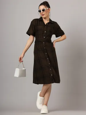 Checked Shirt Dress