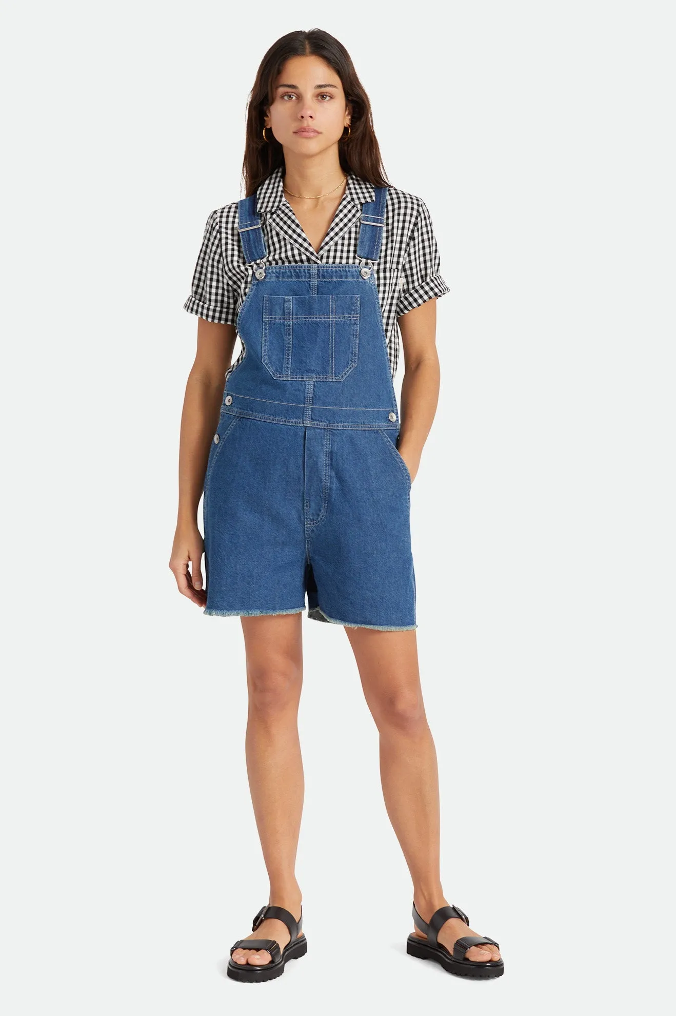 Christina Short Overall - Indigo Rinse