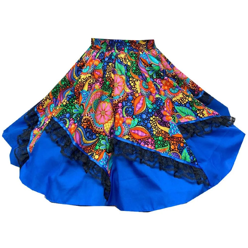 Colorful Carnival Square Dance Skirt