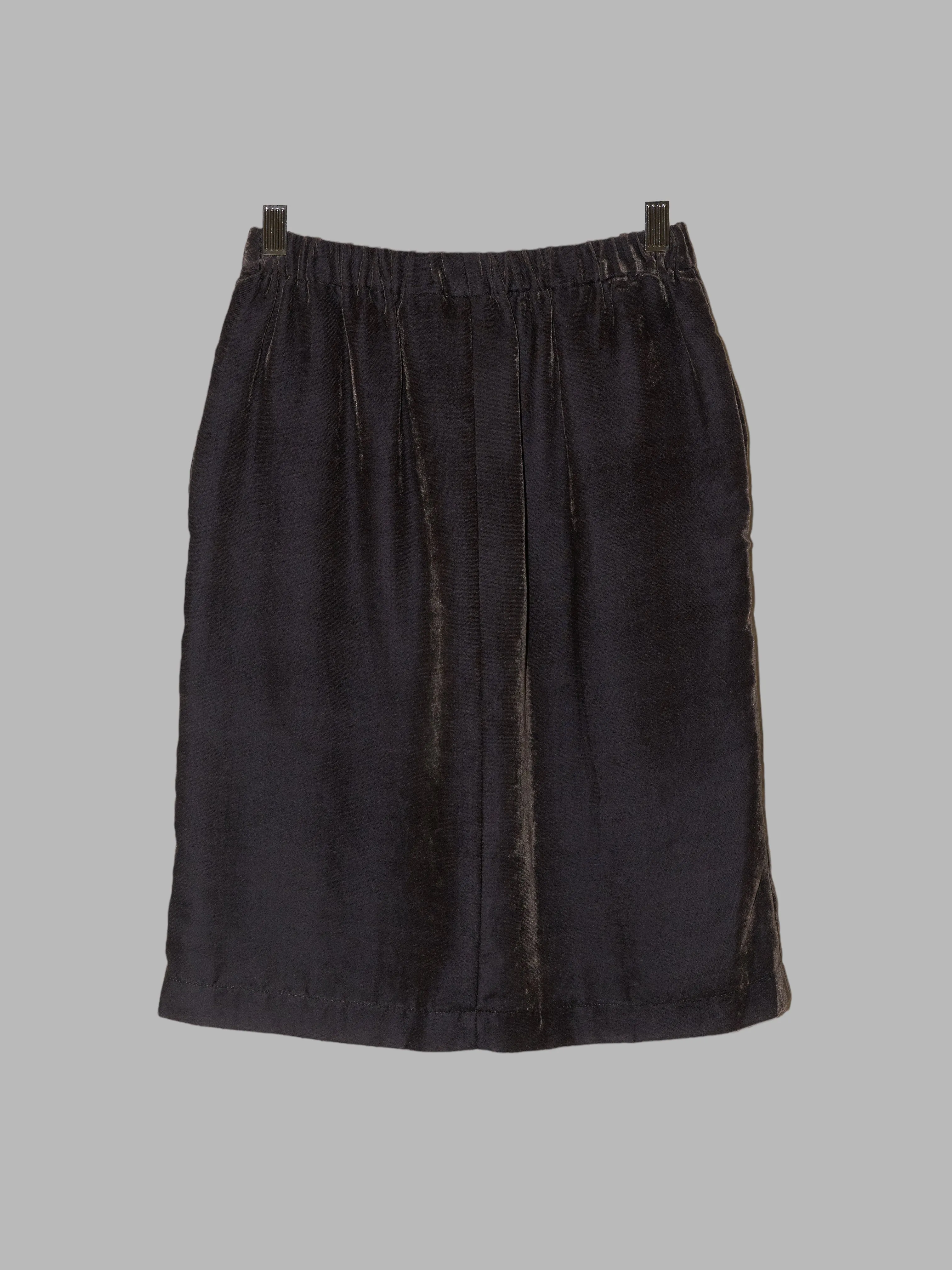 Comme des Garcons 1990 mushroom-y velvet elastic waist skirt - M S