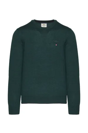 Crew neck wool sweater