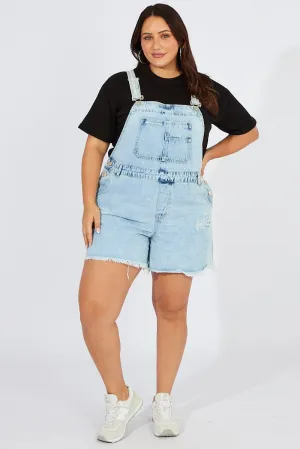 Denim Overall Distressed