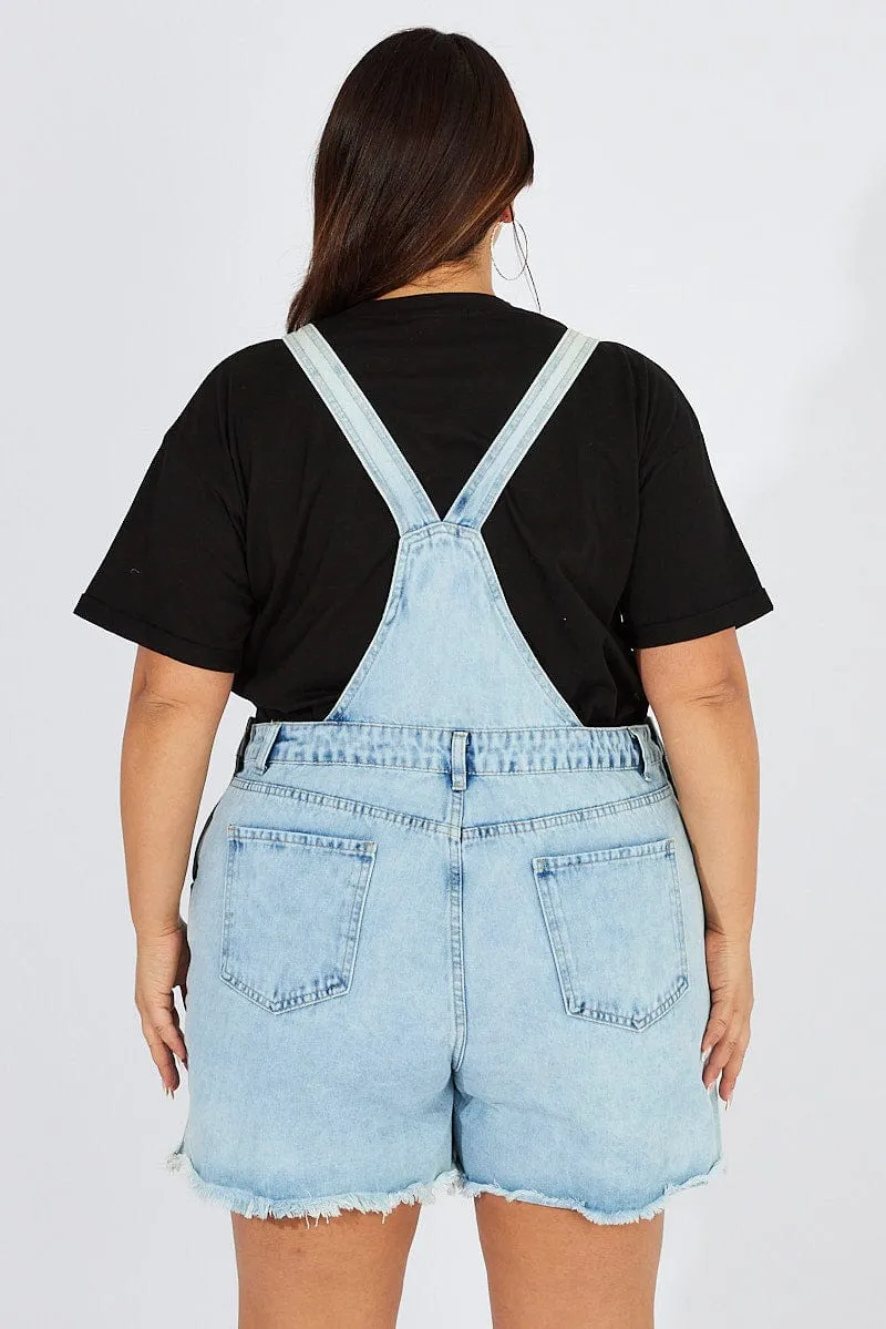 Denim Overall Distressed