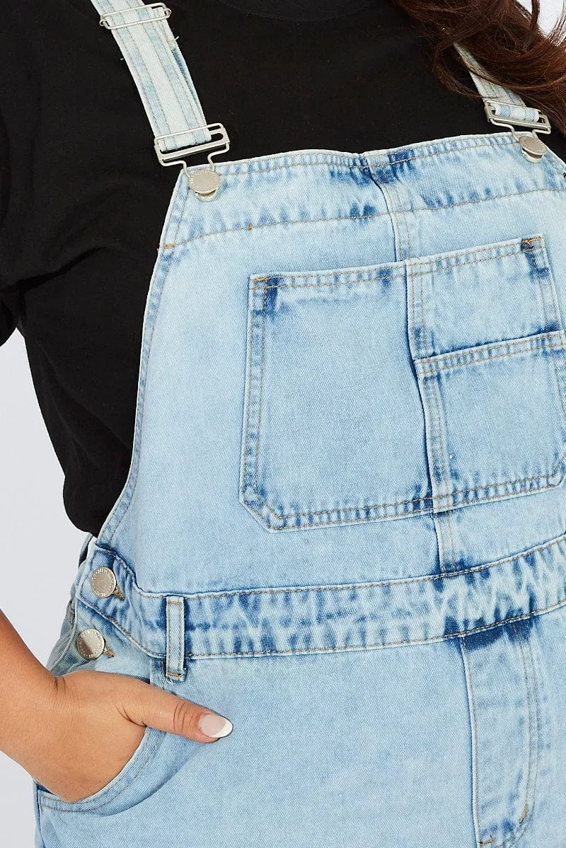 Denim Overall Distressed