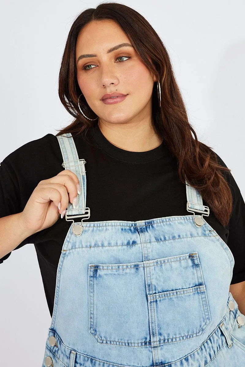 Denim Overall Distressed