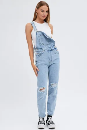 Denim Overall Jeans Ripped