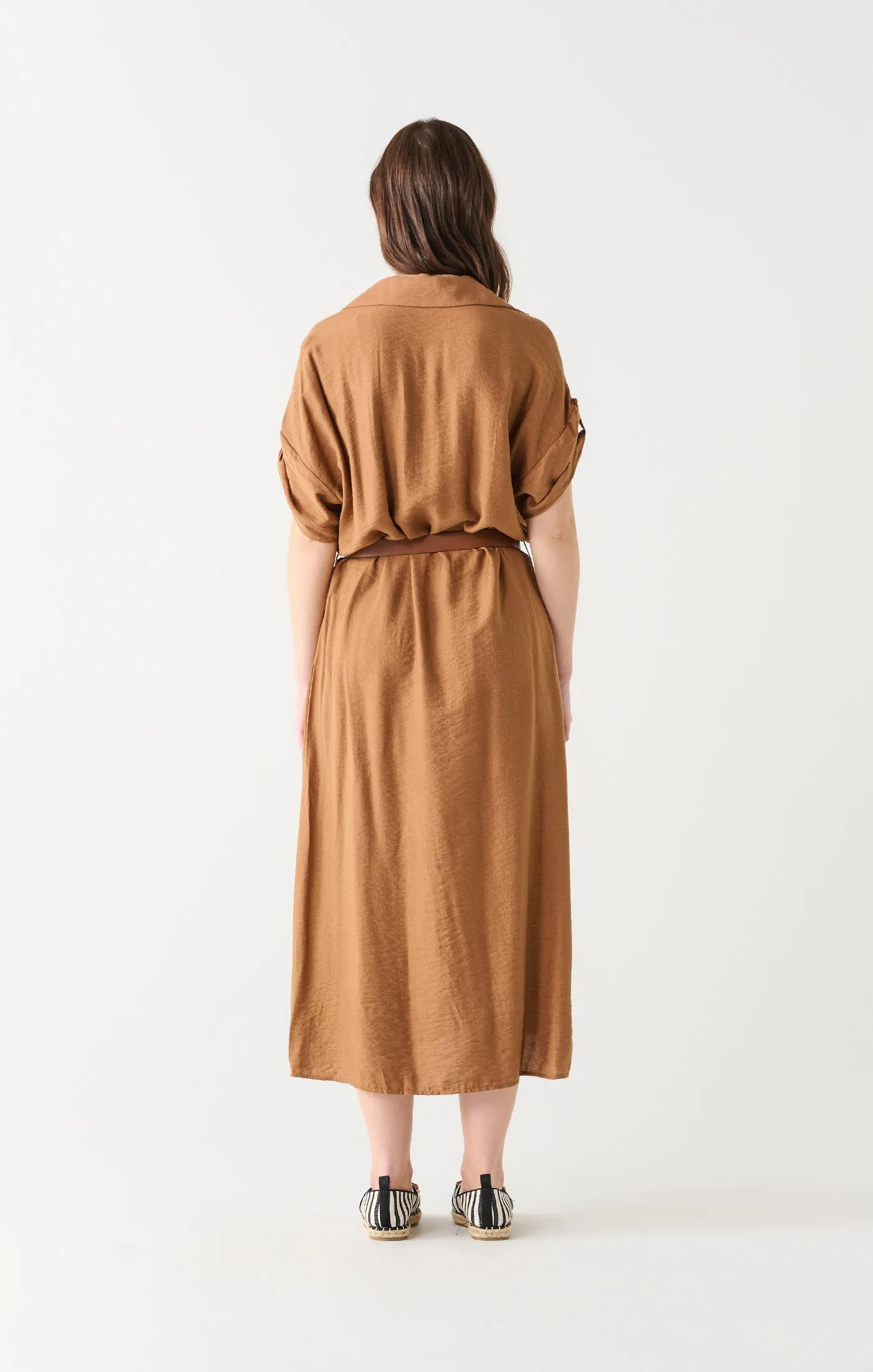 Dex Winona Belted Midi Shirt Dress