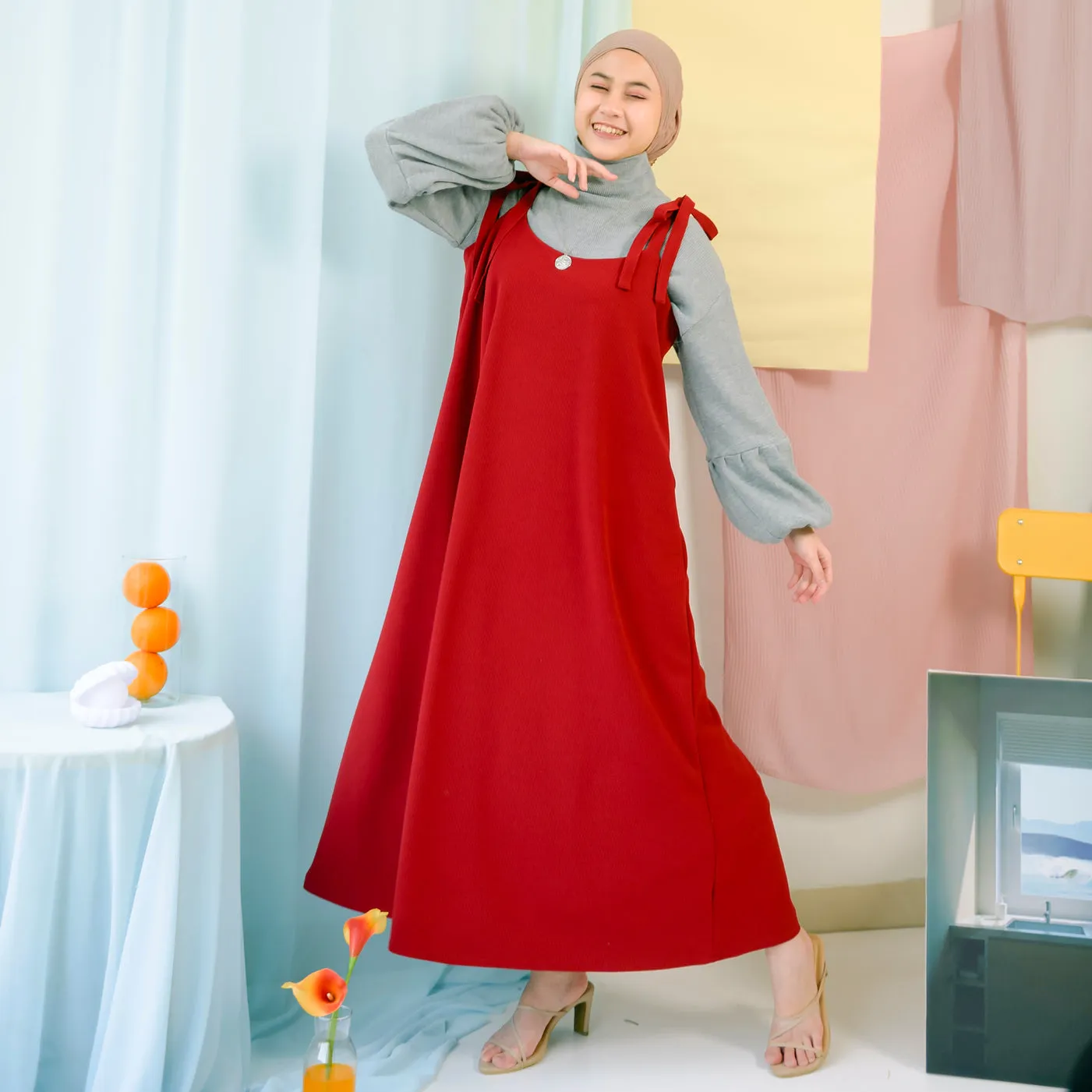 Disa Overall Light Maroon