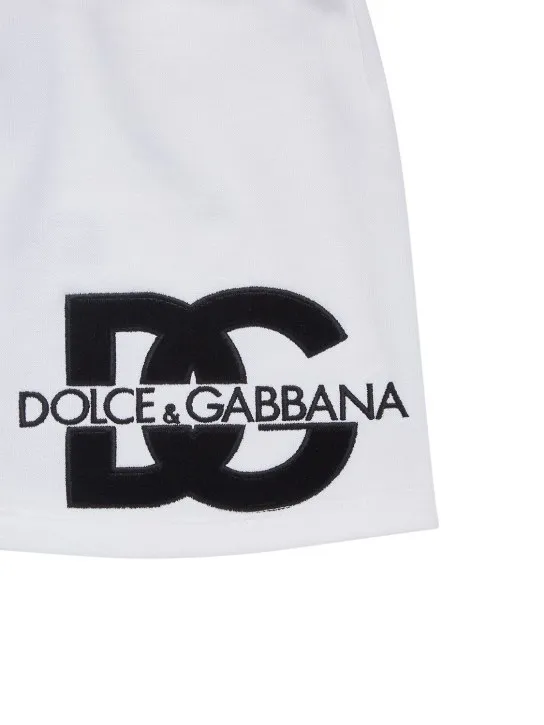 Dolce&amp;Gabbana   Logo embroidered cotton skirt 