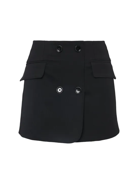 Dolce&amp;Gabbana   Stretch wool crepe mini skirt 