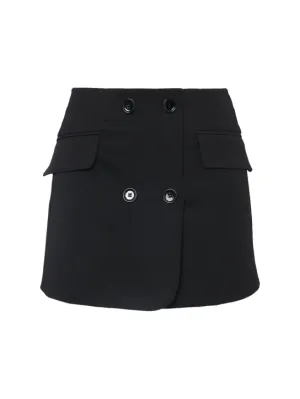 Dolce&amp;Gabbana   Stretch wool crepe mini skirt 