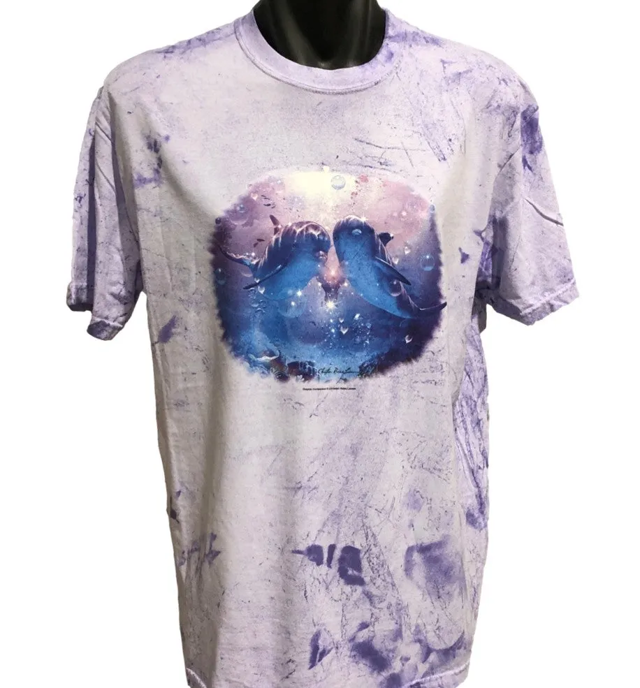 Dolphin Companions Colour Blast T-Shirt (Amethyst Colour)