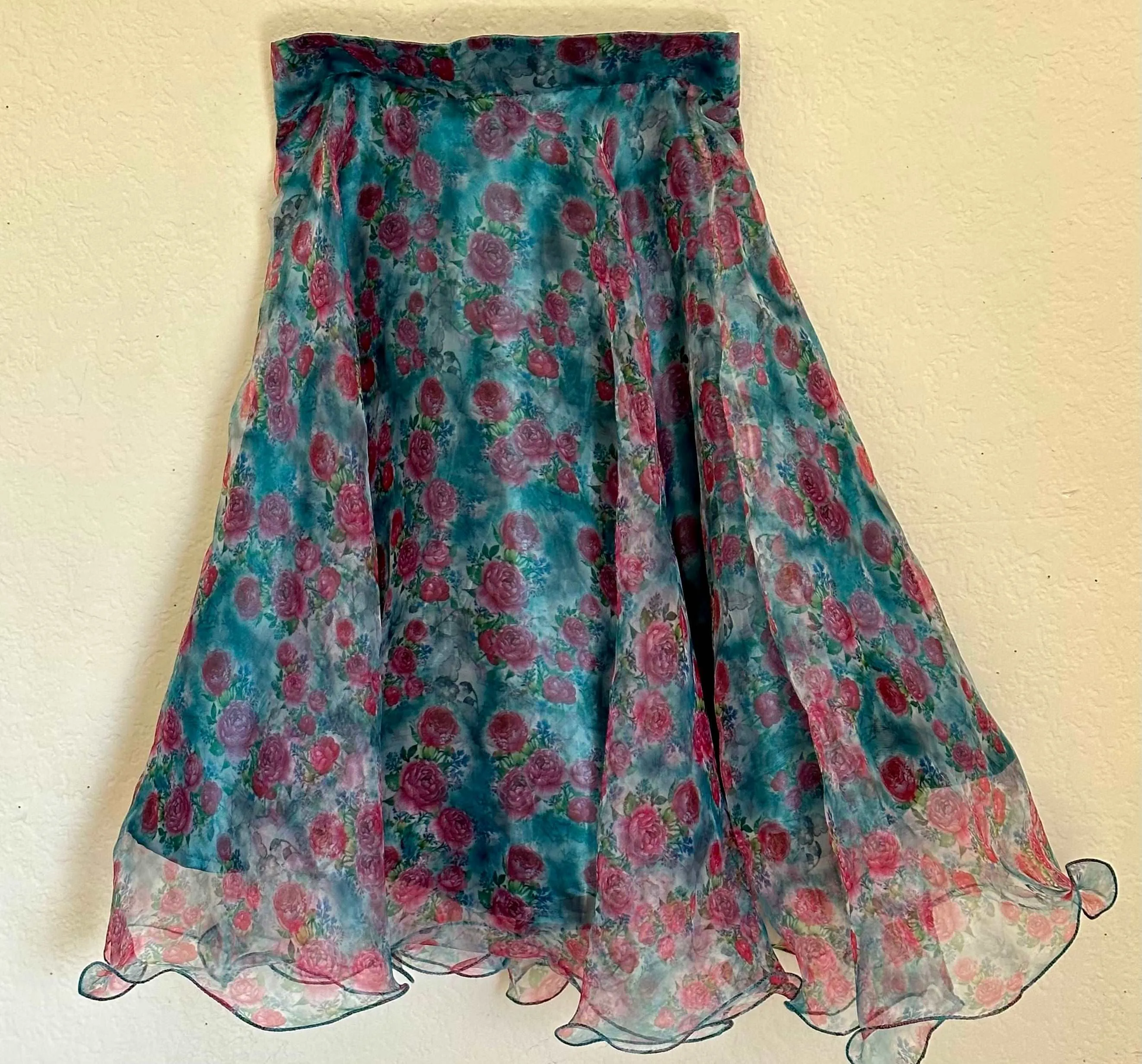 Elegant Organza Skirt with Velvet Crop Top | 5-6 Yrs