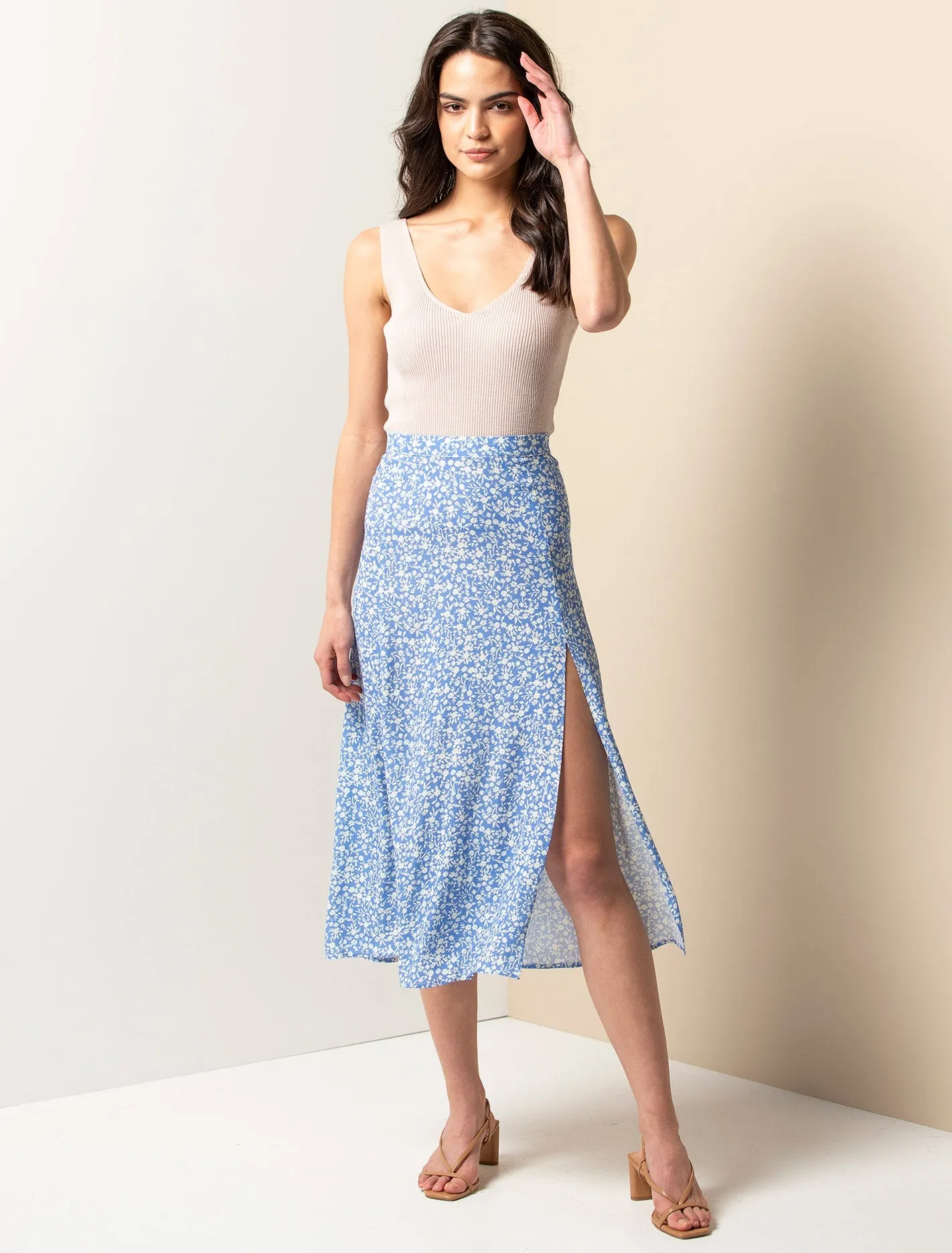 Ellie Split Midi Skirt