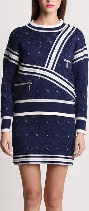 Embroidered Cashmere-Blend Knit Sweater & Skirt Set *Limited Stock*