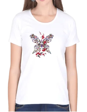 Floral Design T Shirt for Women D02